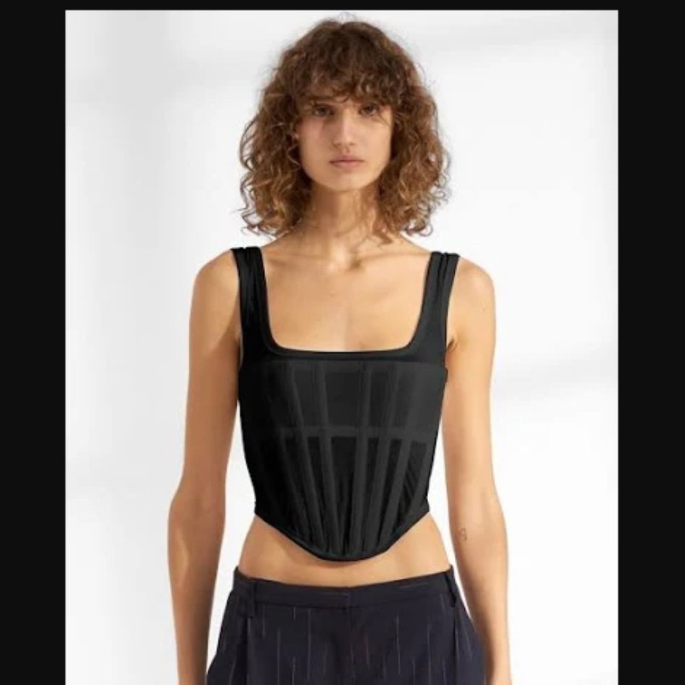 DION LEE jersey corset top